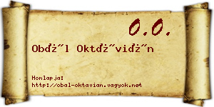 Obál Oktávián névjegykártya
